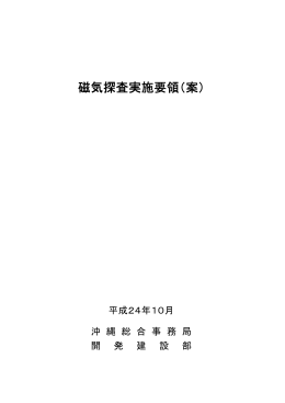 磁気探査実施要領（案）（平成24年10月版）