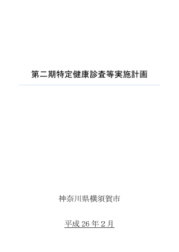 第二期特定健康診査等実施計画（PDF：367KB）