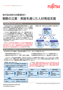 戦略の立案・実施を通じた人材育成支援