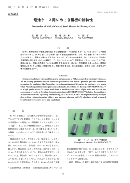 電池ケース用Niめっき鋼板の諸特性 (高橋武寛，石塚清和，川西孝二)