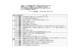 アンケート内容報告 9月11日（金）～9月17日（木）