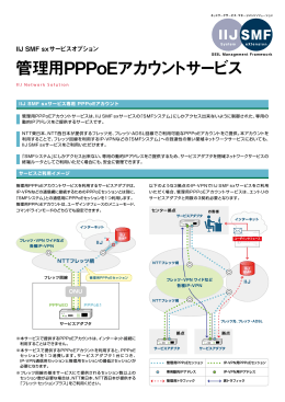 管理用PPPoEアカウントサービス