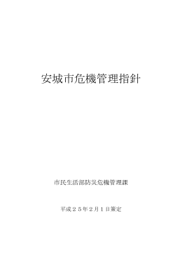 安城市危機管理指針