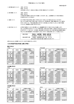 ＜2016年度(平成28年度）以降入学者＞ &rArr; &rArr; &rArr; 学費の納入について