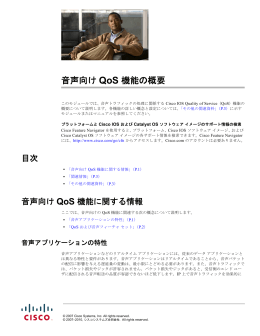 音声向け QoS 機能の概要