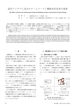 設計アイデアに及ぼすチームワークと機能本位思考の効果