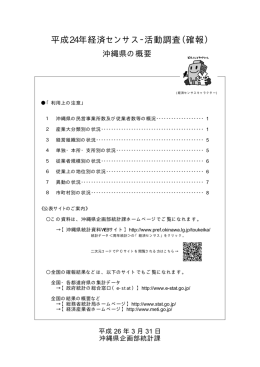 平成24年経済センサス‐活動調査（確報）