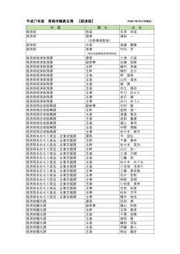 平成27年度 青森市職員名簿 【経済部】