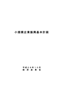 小規模企業振興基本計画(PDF形式：196KB)