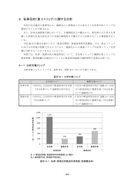 9． 私事目的（第 2 トリップ）に関する分析