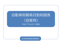 自動車税簡易月割税額表 （自家用）