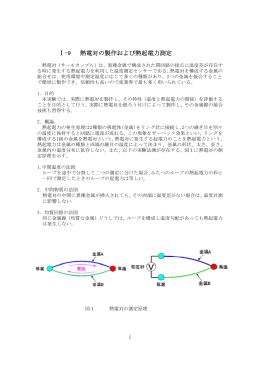 Ⅰ-9 熱電対の製作および熱起電力測定