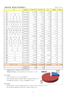 平成25年度 当初予算