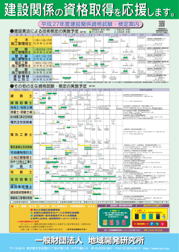平成 27年度建設関係資格試験・検定案内