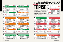 2012年版 FC加盟店数ランキングTOP150