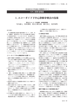 1. エコーガイド下中心静脈穿刺法の技術