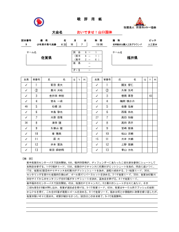 大会名 戦 評 用 紙 おいでませ！山口国体 福井県 佐賀県