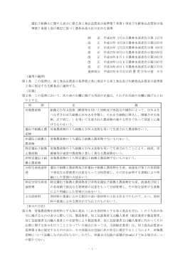 遺伝子組換えに関する表示に係る加工食品品質表示基準第7条第1項
