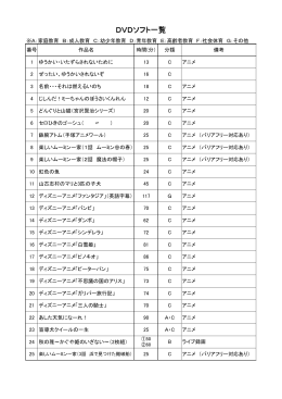 DVDソフトの御紹介