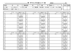 様 ボウリング大会メンバー表