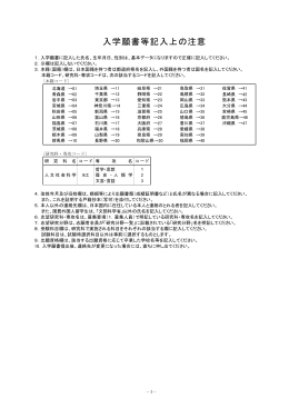 入学願書等記入上の注意 - 筑波大学大学院 平成28年度募集要項