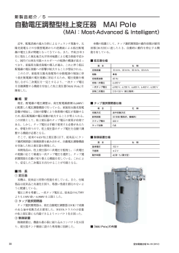 自動電圧調整型柱上変圧器 MAI Pole