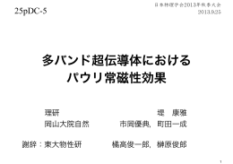 多バンド超伝導体における パウリ常磁性効果