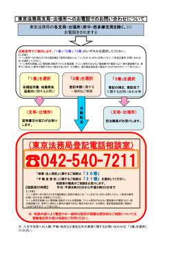 登記電話相談室（自動音声によるご案内）