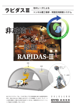 ラピダスⅢ 地中レーダによる トンネル覆工巻厚・背面空洞探査システム