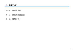 2．農業マップ 2－1．農業花  図 2－2．農産物販売  額 2－3．農地分析