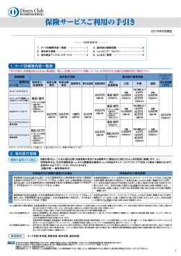 補償詳細を見る - ダイナースクラブ