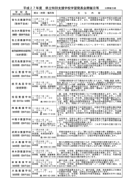 平成27年度県立特別支援学校学習発表会開催日等（PDF：96KB）