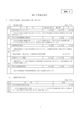 補正予算補足資料（PDF：199KB）