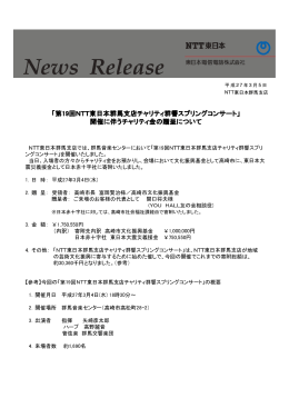 「第19回NTT東日本群馬支店チャリティ群響スプリングコンサート