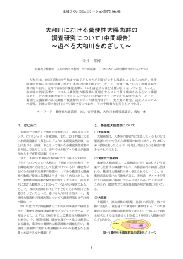 大和川における糞便性大腸菌群の 調査研究について