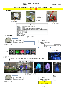 4色LED灯光器【KSL1－300】ライトアップデモ機システム