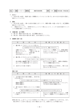 ― 36 ― 1 ねらい 自分を見つめ直し、他者と違った特徴をもっていること