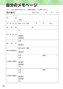 自分のメモページ