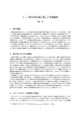 N = Z 原子核の謎と新しい対凝縮相