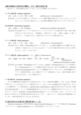 主鎖が直鎖状の共重合体の種類と、その一般的な表記方法 その他の