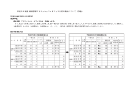 経済学部アドミッション・オフィス入試の廃止について（予告） 平成28年度