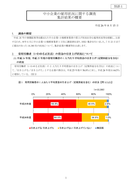 中小企業の雇用状況に関する調査集計結果の概要【PDF】