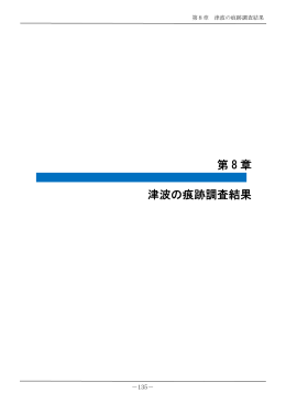 第 8 章 津波の痕跡調査結果