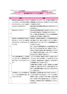 国保連合会によくある質問 - 長野県国民健康保険団体連合会