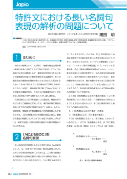 特許文における長い名詞句 表現の解析の問題
