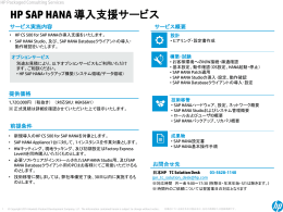 HP SAP HANA 導入支援サービス