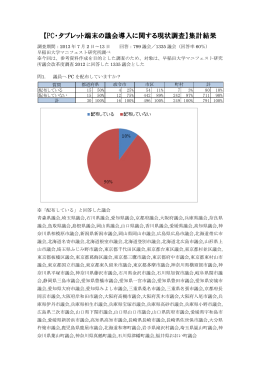 PC・タブレット端末の議会導入に関する現状調査
