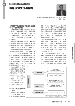 職場復帰支援の実際 - JIAM 全国市町村国際文化研修所