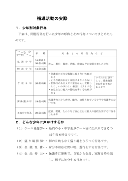 補導活動の実際 (PDFファイル 164.1KB)
