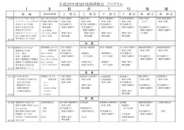 Ⅰ Ⅱ Ⅲ Ⅳ Ⅴ Ⅵ Ⅶ Ⅷ 平成25年度SJF技術研修会 プログラム